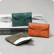 プエブロ 名刺も入るシームレスカードケース