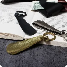 BRASS CHASING SHOEHORN pocketable