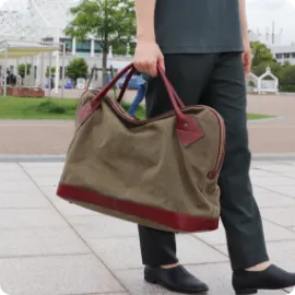 タンニンワッシャー & ヌメアンチック ボストンバッグ