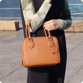 シュリンクレザーミニボストンバッグ