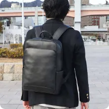 NPレザー 防水レザービジネスバックパック
