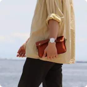 ビアベリー / ダブルフラップ S クラッチバッグ