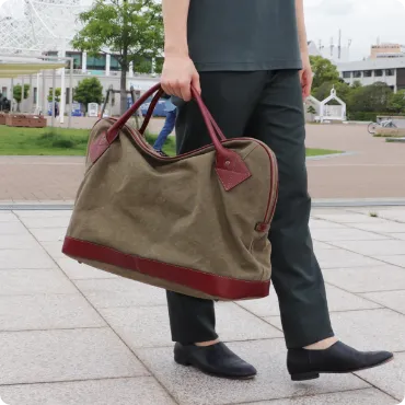 タンニンワッシャー ヌメアンチック ボストンバッグ