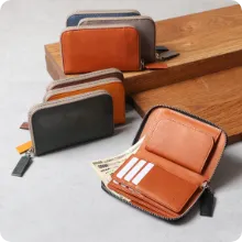 ロロマレザー ラウンドミニ財布