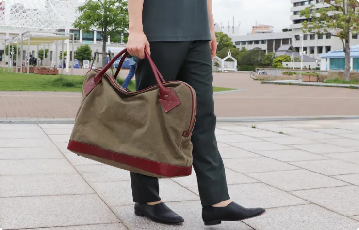 タンニンワッシャー ヌメアンチック ボストンバッグ