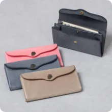 ワックスレザー ミドルウォレット