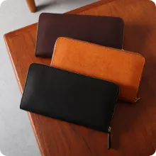 ピッグレザー ラウンドファスナー財布（ロング）