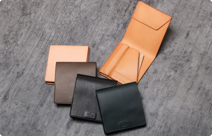 コンマ オリジナル 二つ折り財布