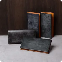 ブライドル切目 ファスナー札入れ