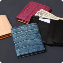 クロコダイル 二つ折り財布