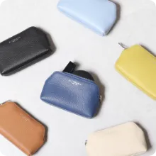 牛革シュリンク型押し ポーチS