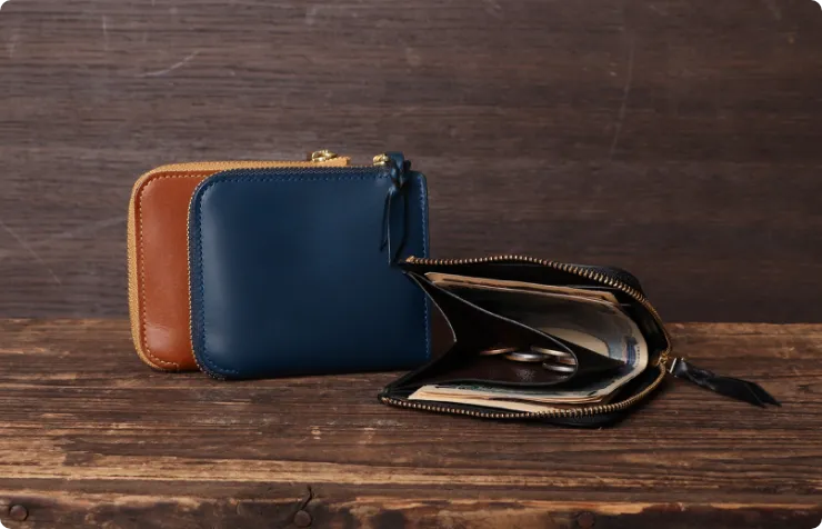 クラム L字ファスナー財布