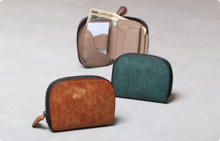 ファスナーウォレット ショートタイプ ラウンドミニ財布