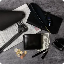 バフィング 二つ折り札入れ