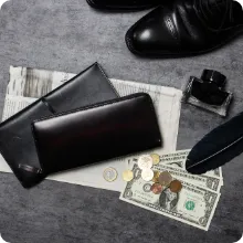 バフィング ラウンドファスナー長財布