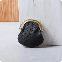 鯉革 ワンタッチミニ財布