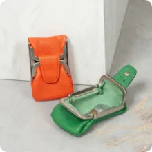 ゴートレザー がま口小銭入れ コインケース SO67