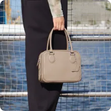 シュリンクレザーミニボストンバッグ