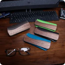 リアル ウッド キーカードコインケース