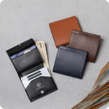 ヴィンテージ 小さい縦づかい財布 イタリアンオイルレザー