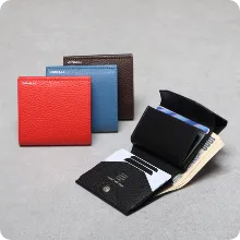 ヴィンテージ 小さい縦づかい財布 シュリンクレザー