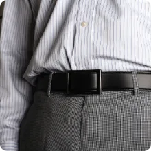 無段階調整フリコベルト ビジネスタイプ ブラックバックル