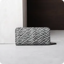 ブラッククラッシュ 象革 長財布