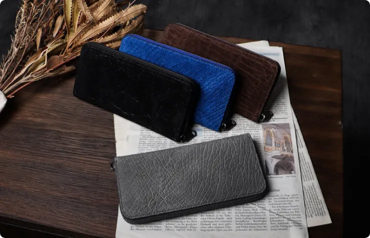 ピューマ ウォレット24  カバ革 ラウンド長財布