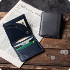 ヴィンテージ 二つ折り財布 タンレザー