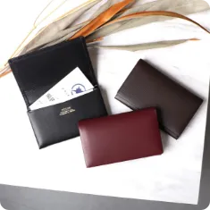 キップ水シボ風琴マチ 名刺入れ