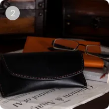 牛革スムース メガネケース