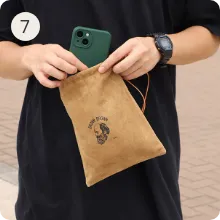 ピックレザー ドローストリングバッグ