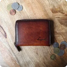 G-3 ラウンドファスナー二つ折り小銭入れ財布