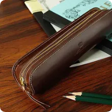 ユーシェイプ フルレザーペンケース