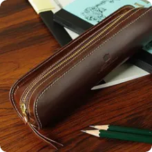 ユーシェイプ フルレザーペンケース