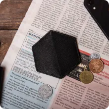 平らな立体（六角）コインケース