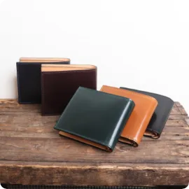 オイルコードバン 二つ折り財布