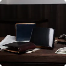 ホーウィン シェルコードバン 二つ折り財布