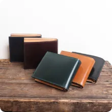 オイルコードバン 二つ折り財布