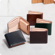 アニリンコードバン 二つ折り財布