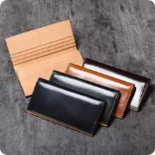 オイルコードバン 長財布