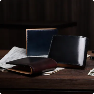 ホーウィン シェルコードバン 二つ折り財布