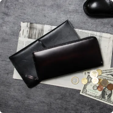 バフィング ラウンドファスナー長財布