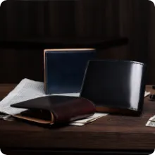 ホーウィン シェルコードバン 二つ折り財布