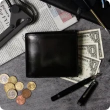 バフィング 二つ折り財布