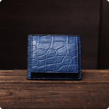 阿波正藍染クロコ マネークリップ