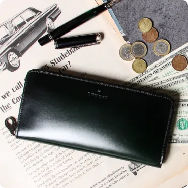 コードバン ラウンドファスナー財布