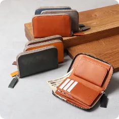 ロロマレザー ラウンドミニ財布