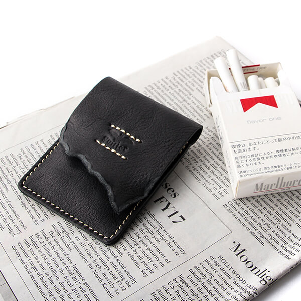 クイッターのダブル焦しレザー携帯灰皿