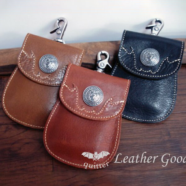 クイッターのquitterオイルバケッタ・モミ加工レザーパッチ携帯灰皿